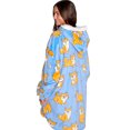 thumbnail image 3 of Bare Homey Plush Sherpa Wearable Blanket - Fluffy & Soft - Lightweight - Adult, Dogs, 3 of 9