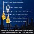 thumbnail image 2 of Gem Stone King 925 Sterling Silver Yellow Citrine and White Lab Grown Diamond Dangle Earrings for Women (3.54 Cttw, Oval 9X7MM), 2 of 4