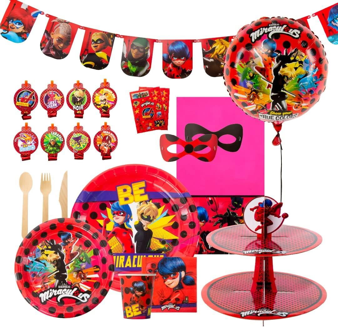 Miraculous Ladybug Paper Plates Set (80)