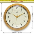 thumbnail image 3 of Infinity Instruments Retro Round Saffron Wall Clock, 15", 3 of 7