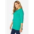 thumbnail image 3 of Jessica London Women's Plus Size Stretch Knit Zip Tunic, 3 of 6