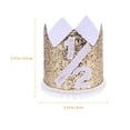 thumbnail image 3 of KAKOWELY Sombreros de cumpleaños para niños, tiara para fiesta de medio cumpleaños, tocado, regalo para baby shower, 3 of 4