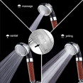 thumbnail image 3 of Cabezal de ducha, Filtración de filtro Ahorro de agua de alta presión Función de 3 modos Rociador de mano Cabezal de ducha para piel seca y cabello Namotu CQ649, 3 of 6
