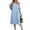 Light Blue, variant on Women'S Boho One Shoulder Short Sleeve Smocked Ruffle Swing Midi Dress Green S