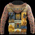 thumbnail image 3 of Sudadera vintage para hombre, sudadera con estampado 3D del antiguo Egipto, informal, de otoño, de gran tamaño, estilo Harajuku, de manga larga, talla 6XL, 3 of 5