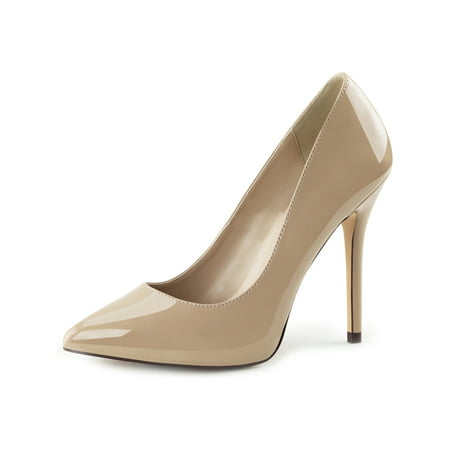 SummitFashions - womens 5 inch heels classic pointed toe pumps shiny ...