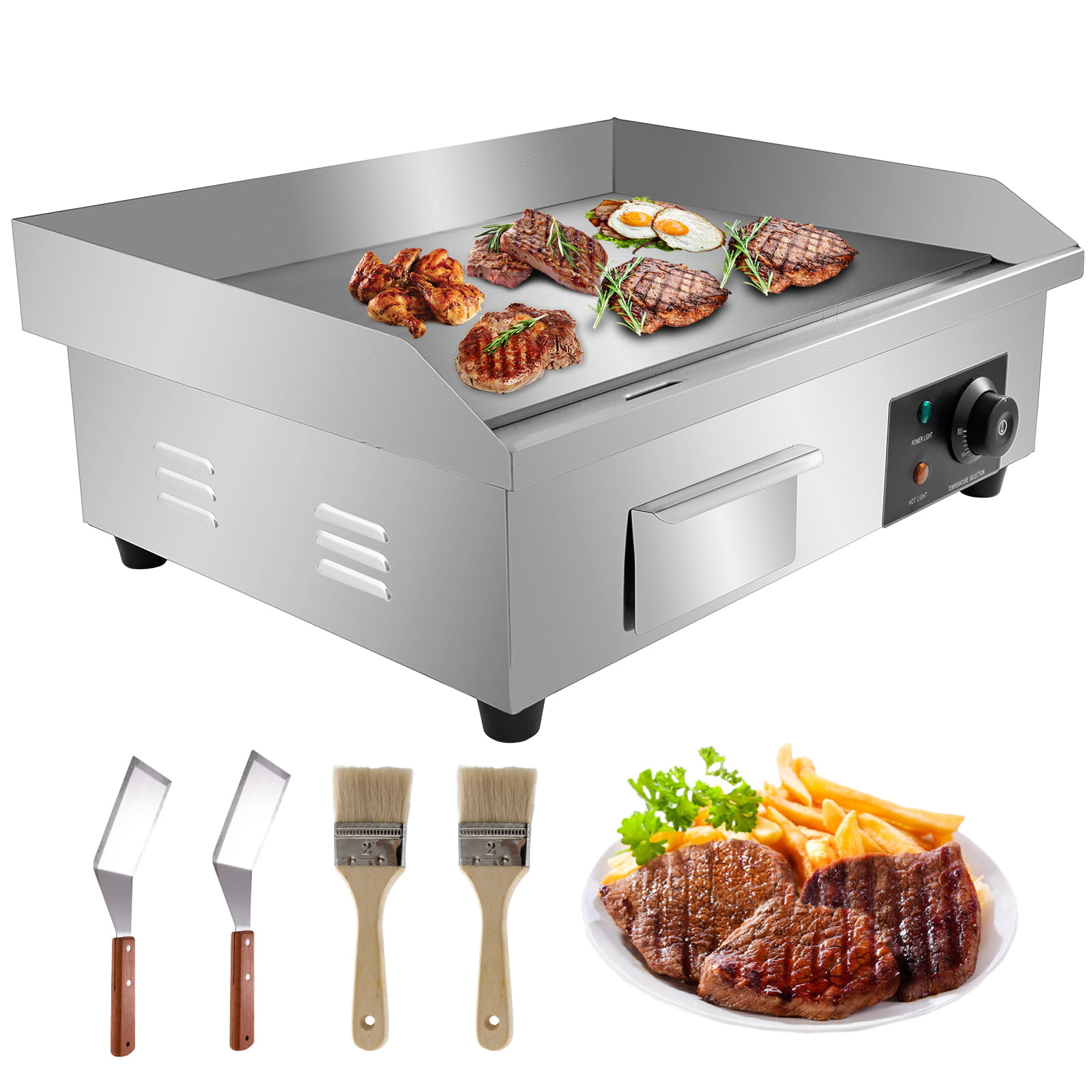 Details about   3000W 30" Commercial Electric Countertop Griddle Flat Top Grill Hot Plate BBQ