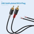 thumbnail image 3 of Adaptador de cable RCA a altavoz RULGOI de 16.4 pies y 20 AWG para amplificador, 3 of 7