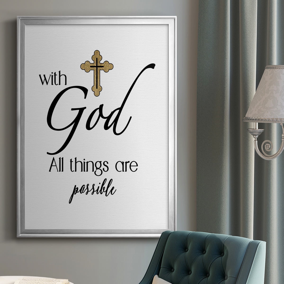 All Things Possible Gold Premium Classic Framed Print - Ready to Hang