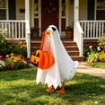 thumbnail image 5 of JHyouerji Goose Outfit Halloween Ghost Cape Costume with Pumpkin for Porch Lawn Goose Statue Outdoor Yard Decor, 5 of 5