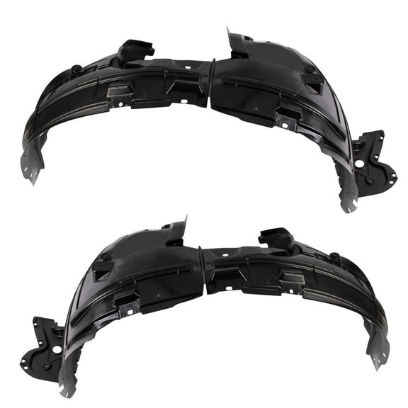 TRQ Front Inner Fender Liner Set Fits Select 2017-2018 Nissan Rogue NI1248158 NI1249135