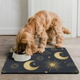 thumbnail image 2 of Pet Feeding Mat Mystical Starry Sky Gothic Cosmic Moon Aesthetic Non-Slip Absorbent Quick Dry Waterproof Washable for Dog or Cat Bowl, 2 of 7