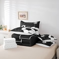 thumbnail image 6 of Manfei Soccer Ball Game 7-Piece Twin Bedding Sets for Children Teens Boys,Sport Theme Bedding Comforter Set,Black White Breathable Sheet Sets,Ultra Soft Home Decor,Reversible, 6 of 8