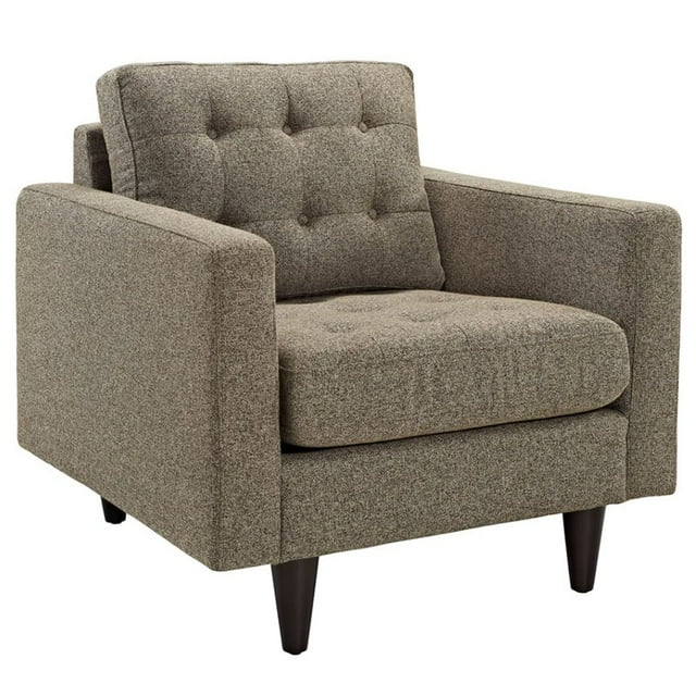 Fauteuil à Accoudoirs Rembourré Empress de LexMod, Couleur Avoine