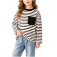 thumbnail image 3 of StSilkitty Sweatshirts for Boys Girls Striped Long Sleeve Crewneck Pullover Tops with Pocket Fall Winter Casual Clothes, 3 of 6