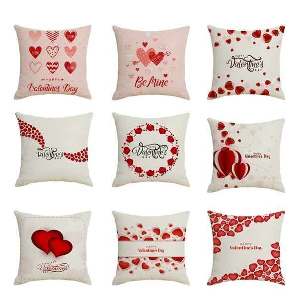 XWQ Funda de almohada atractiva ampliamente use Flax Decorative Valentines Funda de almohada para uso diario XWQ 715087799