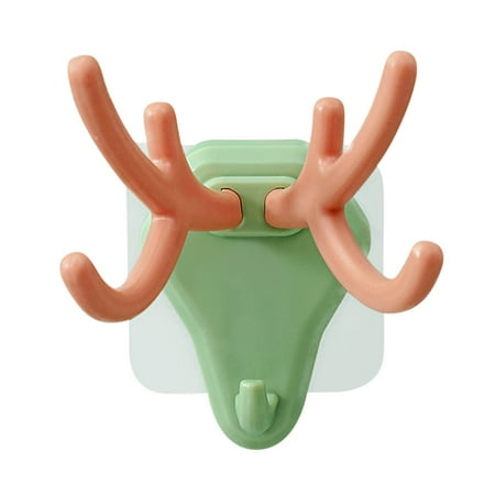 

Gyedtr Spring Home Decor Antler Hook Free Punch No Key Sticky Hook For Kitchen Door Back Hook Bathroom Toilet Wall Hanger