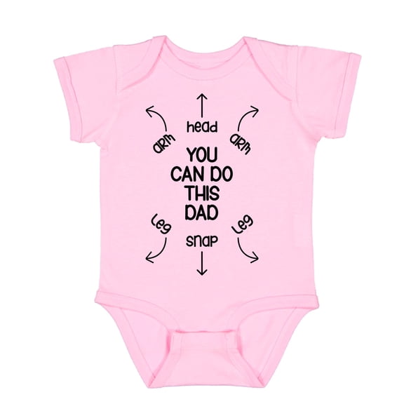 You Can Do This Dad Funny First Time Dad Baby Funny Cute Infant Creeper, One-Piece Baby Bodysuit (Pink,12 Months)