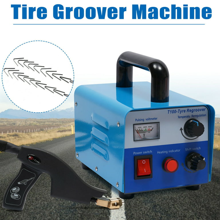 1000W Truck Tire Groover Rubber Cutter Regroover Tyre Grooving Machine W/  Blade 