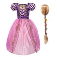 thumbnail image 3 of Disney vestido de princesa Rapunzel para niña, disfraz de Sofía para cumpleaños, Halloween, carnaval, fiesta, 3 of 4