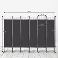 thumbnail image 6 of Zimtown Room Divider Screen Modern Room Separator Folding Screen Privacy Partition Wall Dividers for Rooms 6 Panels, Black, 6 of 11