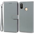 thumbnail image 1 of For Redmi Note 6 Pro Case Xiaomi Redmi 6 Pro Soft TPU Wallet Leather Case For Xiaomi Redmi 6 Case Note 6 Pro Flip Cover Fundas Grey -Strap For Redmi 6, 1 of 6