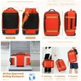 thumbnail image 6 of Hynes Eagle 22-inch Rolling Backpack Convertible Carry On Luggage with 4-Piece Packing Cubes, Orange Red & Blue, 6 of 11