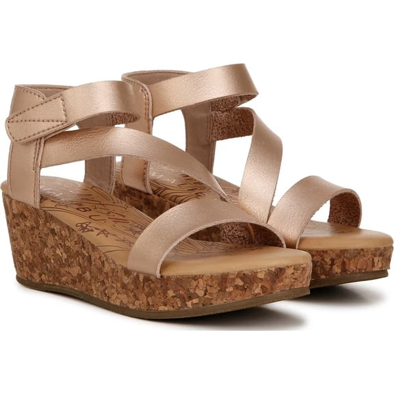 Blowfish Malibu Girls Loverli Wedge Sandal Pearl Rose Gold 3M