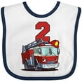 thumbnail image 3 of Inktastic 2nd Birthday Fire Truck Boys or Girls Baby Bib, 3 of 4