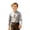 A-Light Gray121, variant on JAJAHO Dress Shirts For Boy Button Down Shirt Long Sleeve Striped Patchwork Stand Collar Blouses School Uniform Wear 2-14Y Comfy Tops