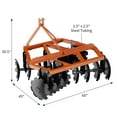 thumbnail image 2 of ChaoLink Disc Harrow Plow 5 FT Fits for Tractor, 3 Point Fixation, 16 inch otched Discs, Attachments Disc Harrow for Field, disc Harrow, Disk ploworange color, 2 of 7