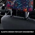 thumbnail image 4 of Kdxio Tropical Flower Pattern Print 2 Piece Car Head Rest Covers Set Auto Front/Rear Seats Headrest Cover Universal Fit Most Cars,Sedan, SUV, 4 of 9