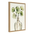 thumbnail image 2 of Kate and Laurel Sylvie Greenery Vase Framed Linen Textured Canvas Wall Art by Sara Berrenson, 18x24 Natural, Modern Nature Art for Wall, 2 of 7