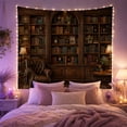 thumbnail image 2 of Leather Armchair Library Tapestry Wall Hanging, 2 of 7