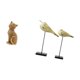 thumbnail image 5 of Figura decorativa de gato y pájaro, de resina y madera. Escultura moderna de colección para escritorio, entrada, estantería, sala de estar, dormitorio, 5 of 8
