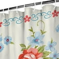 thumbnail image 3 of Pioneer Colorful Floral Shower Curtain for Bathroom Home Decor Bathtubs Waterproof Fabric Curtain with 12 Hooks 72x72in, 3 of 6