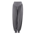 thumbnail image 4 of Yoga Pants Women High Waisted Workout Leggings with Pockets for Comfortable Running and Exercise Grey L, 4 of 5