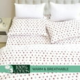 Elegant Comfort 4 PIECE Holiday Christmas Flannel Cotton Sheet Set