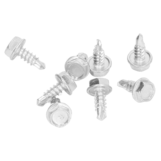 Vis Auto-Perçantes, Vis de Perçage 250 Pcs Haute Résistance pour Plastique pour Tête de Laveuse Hexagonale en Métal, Tête de Laveuse Ronde