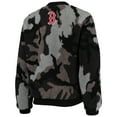 thumbnail image 3 of Women's The Wild Collective Black Boston Red Sox Camo Sherpa Full-Zip Bomber Jacket, 3 of 5
