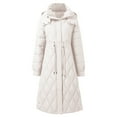 thumbnail image 3 of Winter Coats for Women Puffer Plus Size Waterproof Long Jackets Hooded Warm Winter Coat (White M), 3 of 8