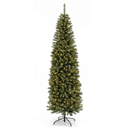 Best Choice Products 75FT Pre Lit Premium Hinged Fir Pencil Christmas Tree W Best Choice Products 75FT Pre Lit Premium Hinged Fir Pencil Christmas Tree W