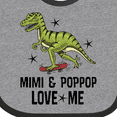 thumbnail image 4 of Inktastic Mimi and PopPop Love Me Dinosaur Boys Baby Bib, 4 of 4