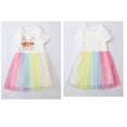 thumbnail image 3 of Emy Dola Toddler Girls Tutu Dresses Summer Short Sleeve Rainbow Tulle Party Dress for Girl 2-7 Years Easter Gift - 1 Piece Flower Fox, 3 of 8