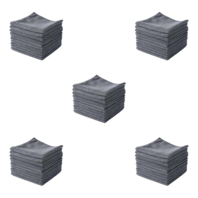 Inteprter 10 unids/set toallas de microfibra duraderas Herramientas de limpieza muy absorbentes para la limpieza del hogar y del coche gris Type2 NO2