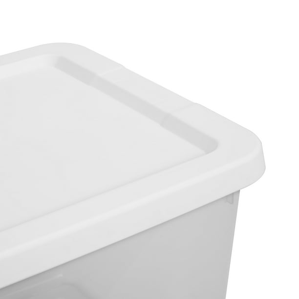Sterilite Small Storage Bin, 20 Quart Clear Plastic Storage