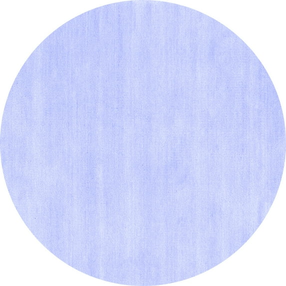 Ahgly Company Machine Washable Indoor Round Abstract Blue Contemporary Area Rugs, 3' Round