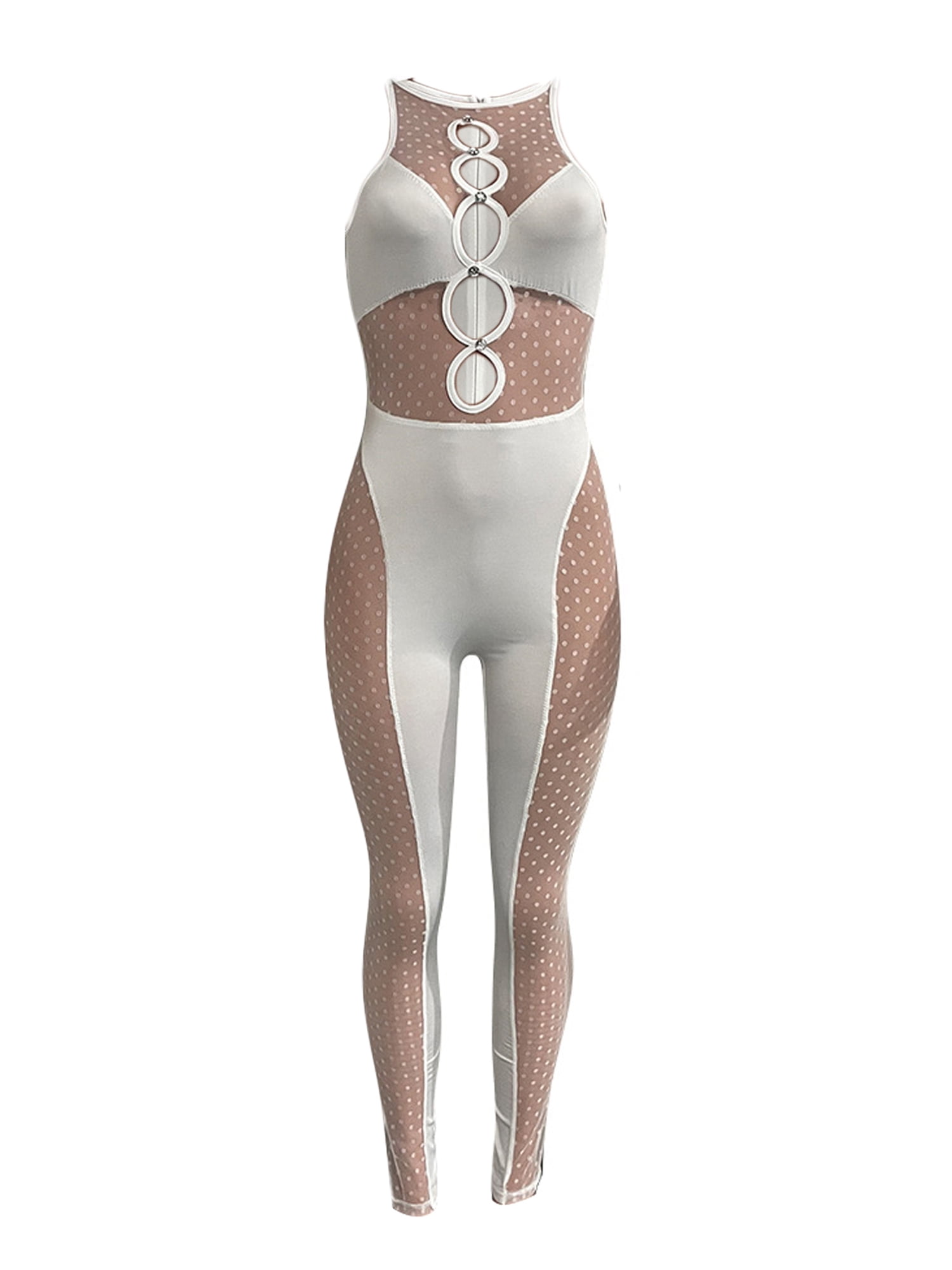 トップス josemoon SHEER BODY SUITS FeelinGirl Long Sleeve Shapewear Bodysuit Womens Mesh Bodysuit