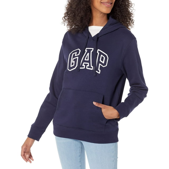 Sudadera con Capucha de Logo para Mujer GAP, Uniforme Azul Marino, Talle Pequeño