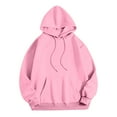 thumbnail image 4 of Puliio Womens Hoodies Back Flower Print Long Sleeved Hooded With Pocket Loose Comfortable Pullover Overszie Drawstring Hoody Cappped Tops, 4 of 5